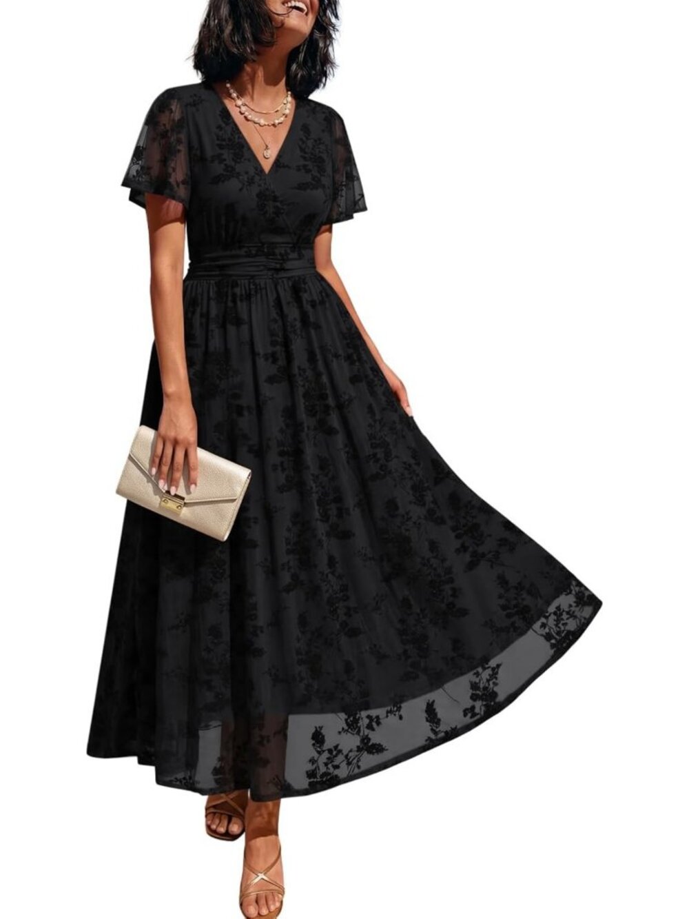 Floral Wrap Dress for Women | Wedding Guest Dress with Pockets | 2026 Style